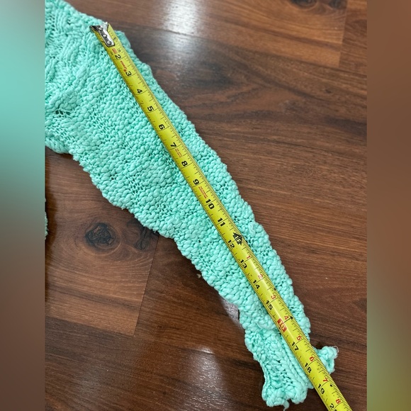 Free People Josephine Pullover Frozen Melon Sweater Green XS with Relaxed Fit - Picture 6 of 9